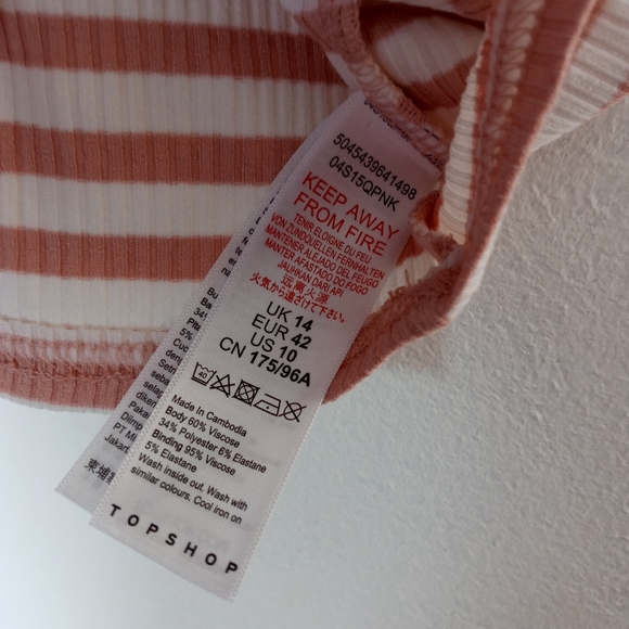 Topshop Ribbed Button Tank Top - Picture 4 of 7